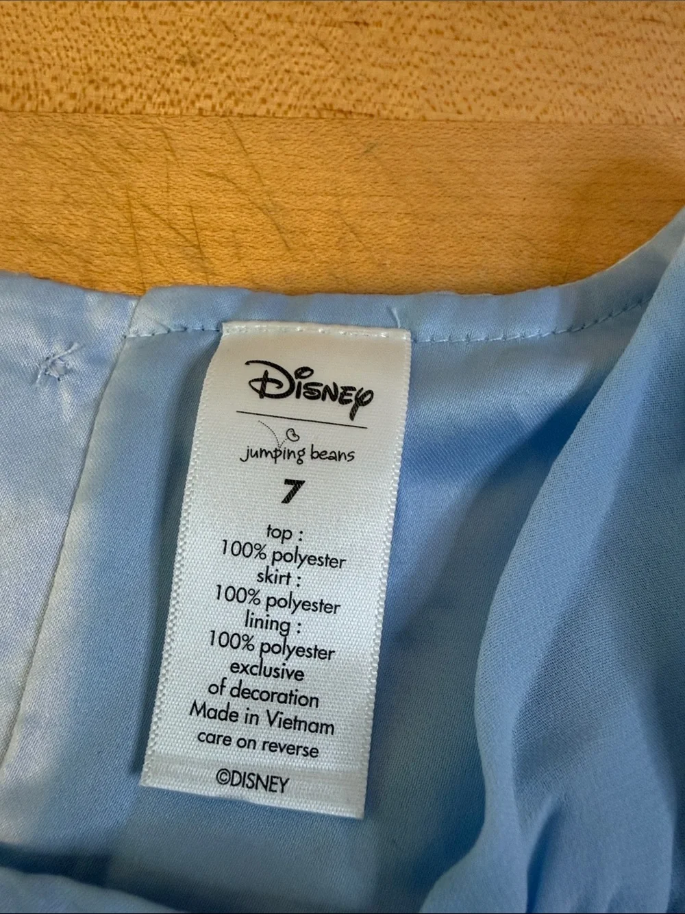 Disney Jumping Beans Princess Dress Girls Size 7 Blue Tulle Floral Cinderella